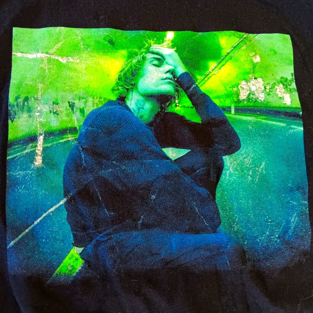 Justin Bieber long sleeve black concert t-shirt